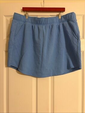 Wild Fable Blue Fleece Mini Skirt Sweatshirt Material Pockets Plus Size 2X